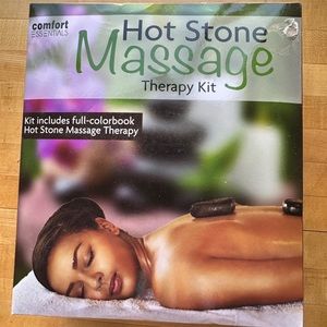 NWOT Comfort Essentials Hot Stone Massage with Book & Kit